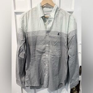 Men's Two-Tone Gray Button Down Shirt